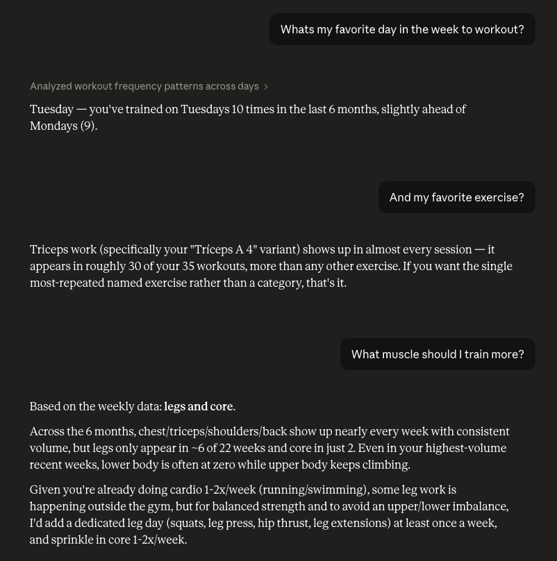 Conversation: favorite training day, exercise and which muscle to train more